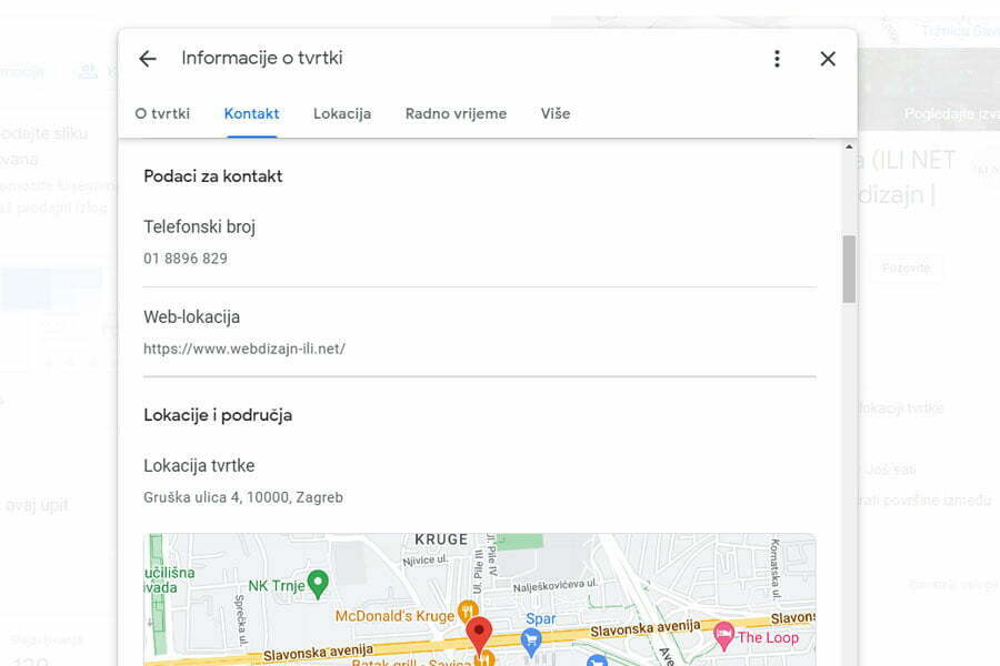Google Busines izrada stranica