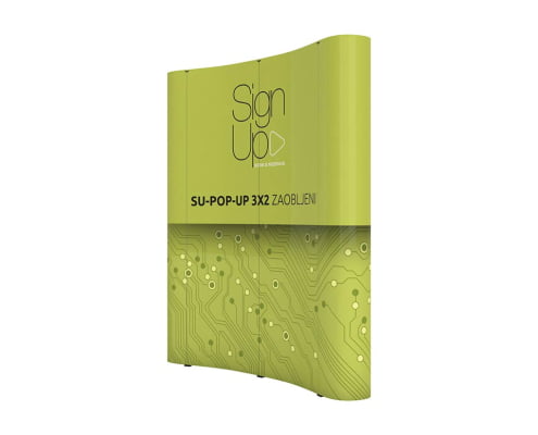 Pop-up wall zaobljeni 3x2m