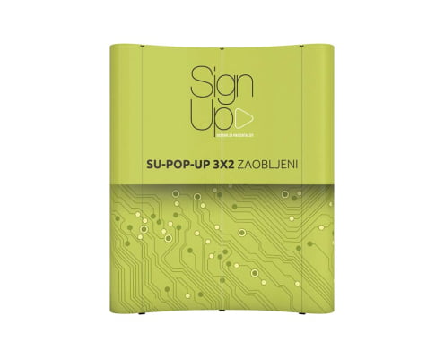 Pop-up zid zaobljeni kao sustav za prezentaciju