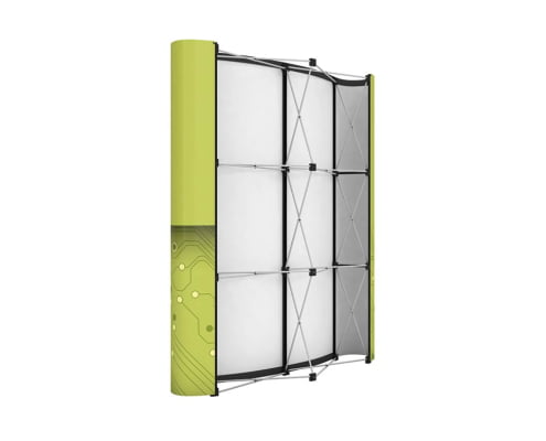 Pop-up zid zaobljenji stražnji pogled