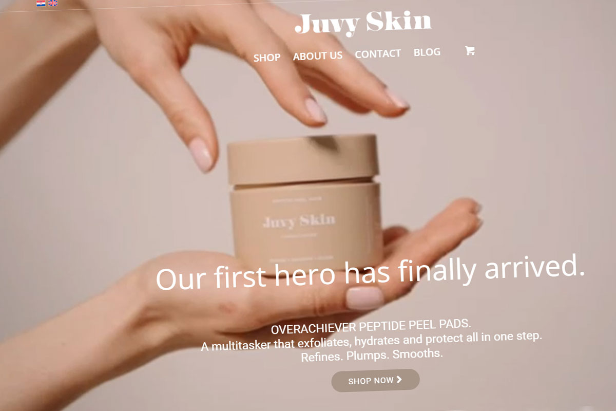 JuvySkin E-commerce stranica